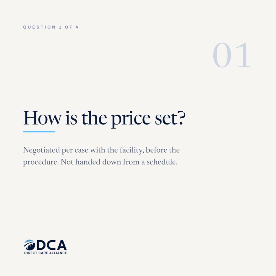 Question one, how is the price set.