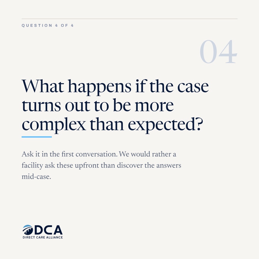 Question four, what happens if the case is more complex.