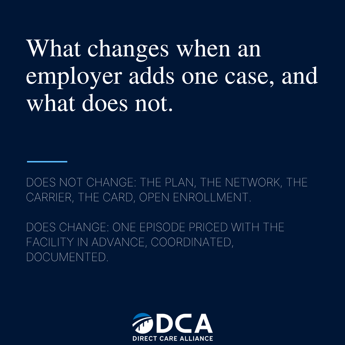 What changes when an employer adds one case, and what does not.